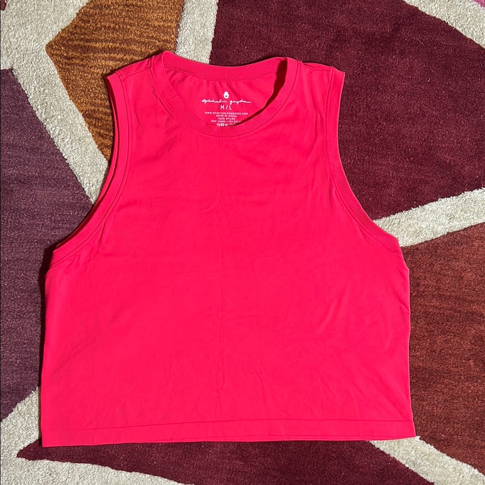 Spiritual Gangster Pink Muscle Tee